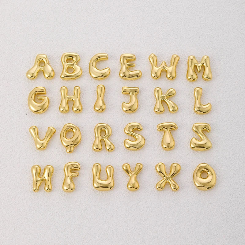 Golden Color Stainless Steel Initial Letter Pendant Necklaces