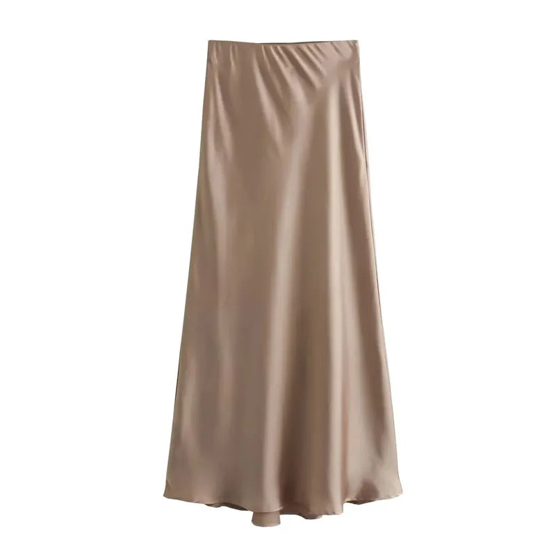  High Waist Long Skirts  Summer Black Midi Skirt 