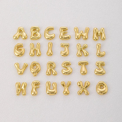 Golden Color Stainless Steel Initial Letter Pendant Necklaces 