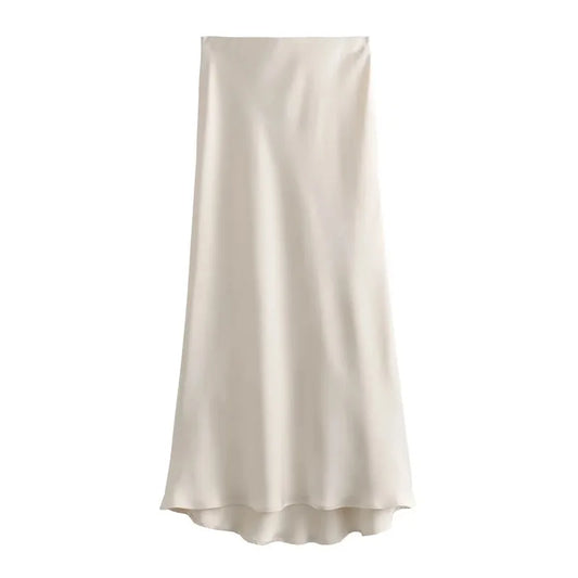  High Waist Long Skirts  Summer Black Midi Skirt 